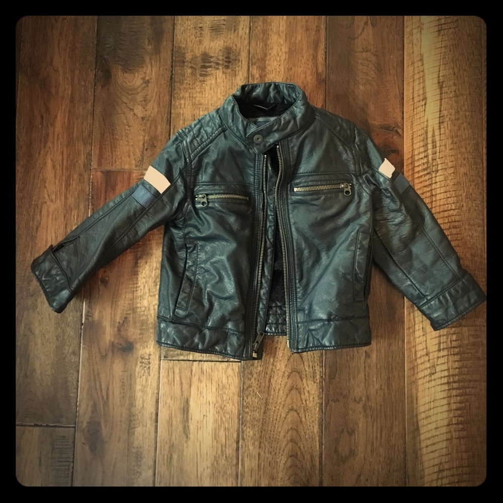 Boys Baby Gap Faux Leather Jacket